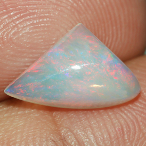YZ342 Triangle Cabochon 1.56ct 13x8mm Natural Unheated Multi Color 'Play Of Color" Opal Ethiopia