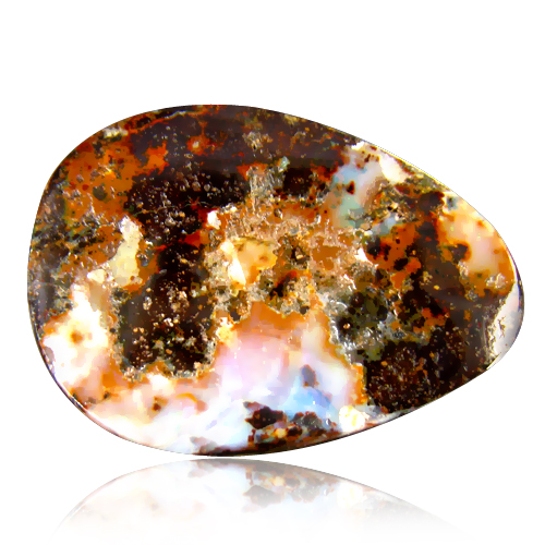 OP135 Cabochon 14.25ct 24x17mm Natural Unheated Untreated Multi Color Boulder Opal Australia
