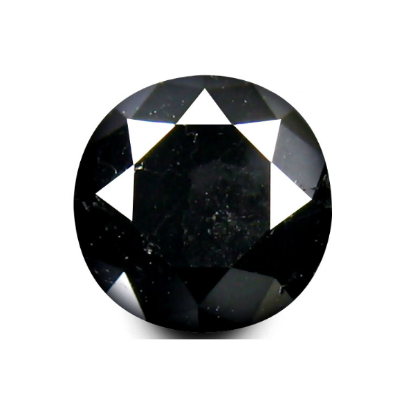 DD116 Certified Round Brilliant Cut 0.37ct 4.58x4.56x2.65mm Natural Fancy Black Diamond