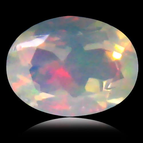 OP150 VVS Oval 0.97ct 8x6mm Natural Multi Color Opal Ethiopia