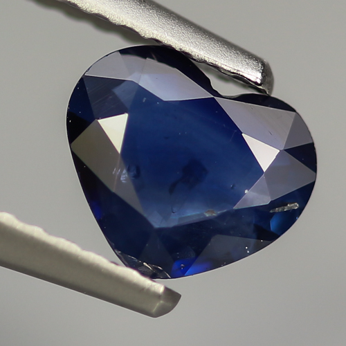 SH135 Heart 0.66ct 6x6.9x.7mm Heat Only Natural Blue sapphire, Kanchanaburi Thailand