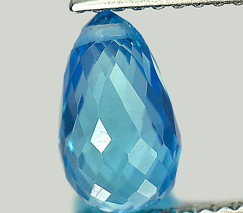 TP316 VS Briolette With Drilled 2.05ct 8.8x5.3mm Natural Swiss Blue Topaz Brazil